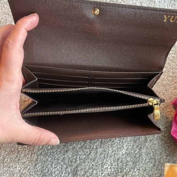 Authentic LOUIS VUITTON Damier Ebene Portefeuille Sarah Long Wallet - Picture 7 of 12